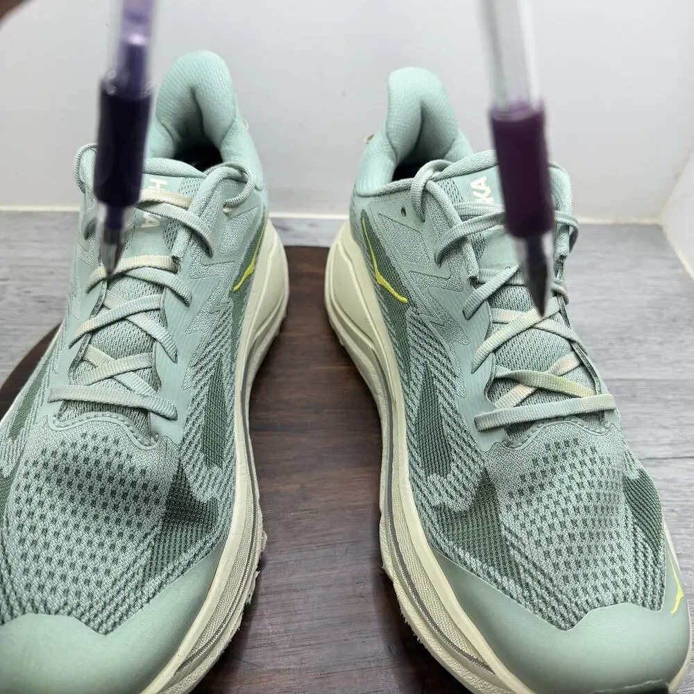 HOKA ONE ONE Challenger 8 Trail Running Men's 13 2E Shoes Jade Truffle Salt